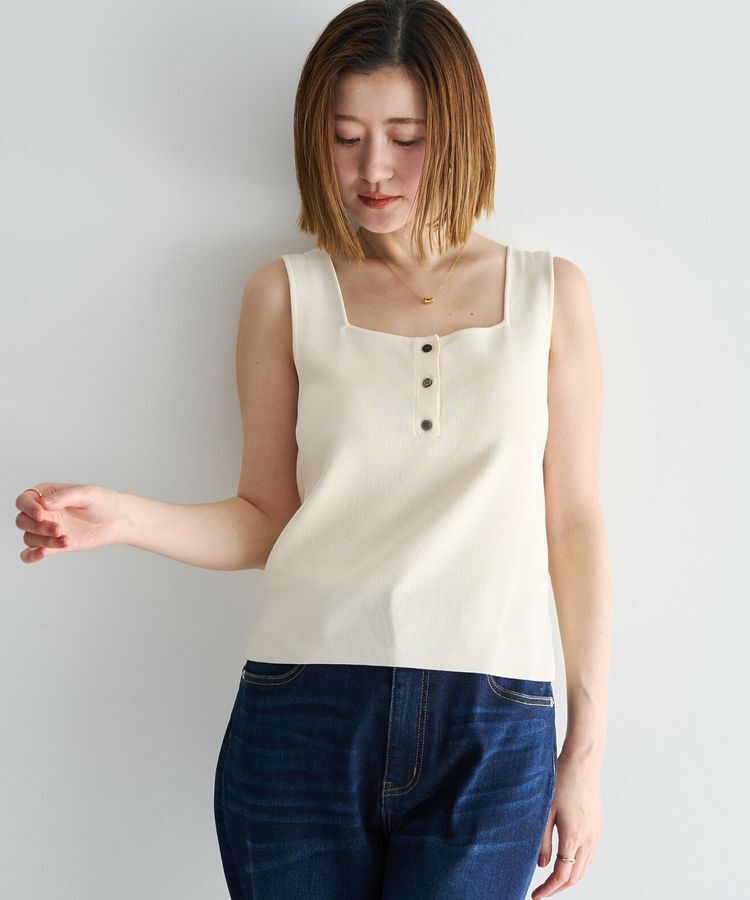 YECCA VECCA「【UVカット/マシンウォッシャブル】アンサンブルニット」|カーディガン|