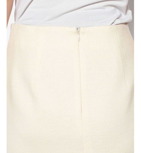 allureville「カラーメルトン釦付きタイトスカート」|スカート|