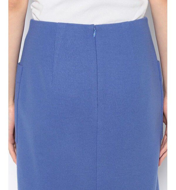 allureville「カラーメルトン釦付きタイトスカート」|スカート|