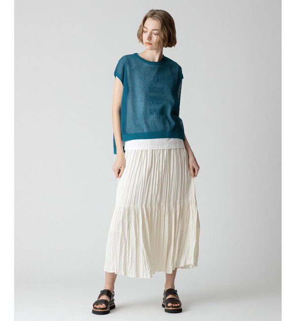 allureville「楊柳調プリーツマーメイドスカート」|スカート|