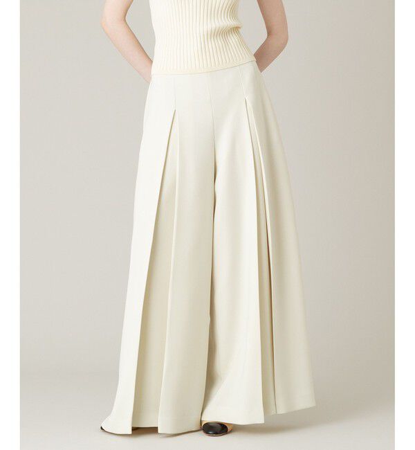 LOULOU WILLOUGHBY「【LOULOU WILLOUGHBY】ジョーゼットタックワイドパンツ」|その他|