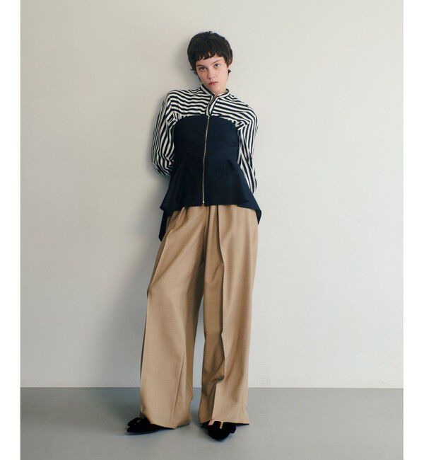 allureville「ギャバタックモダンワイドパンツ」|その他|