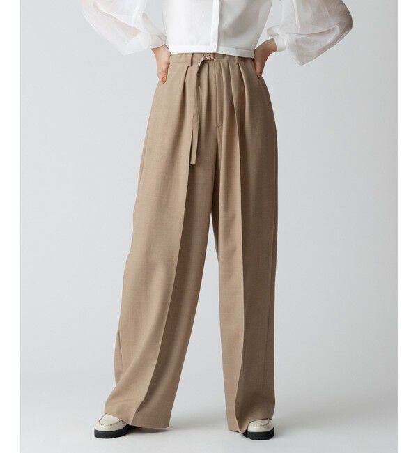 allureville「ギャバタックモダンワイドパンツ」|その他|