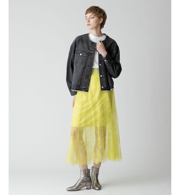 allureville「フラワーレースシースルースカート」|スカート|