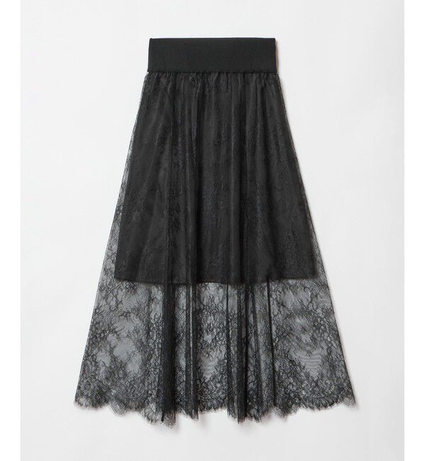 allureville「フラワーレースシースルースカート」|スカート|