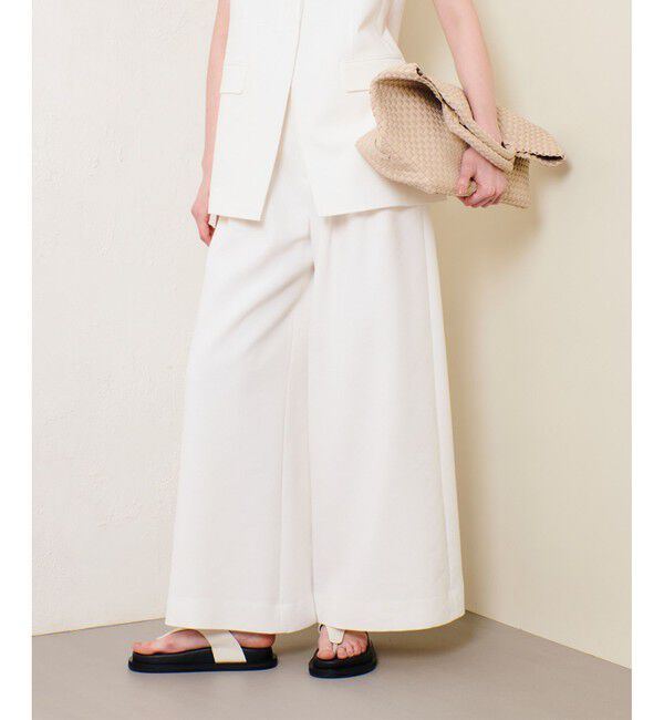 allureville「リネン混ワイドパンツ」|チノ|