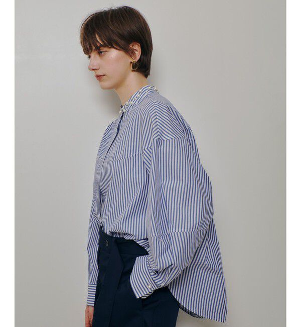 allureville「パールカラーロンストコクーンブラウス」|シャツ・ブラウス|