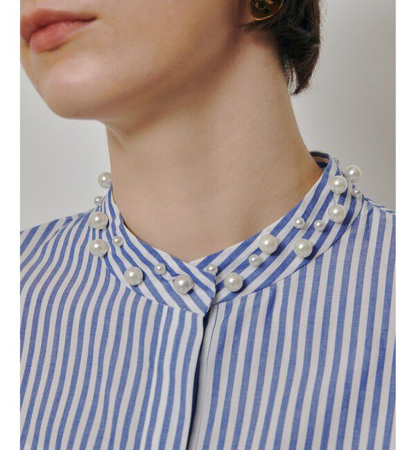 allureville「パールカラーロンストコクーンブラウス」|シャツ・ブラウス|