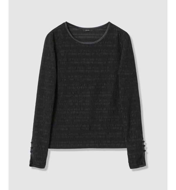 allureville「ランダムシャーリングプルオーバー」|Tシャツ・カットソー|ブラック