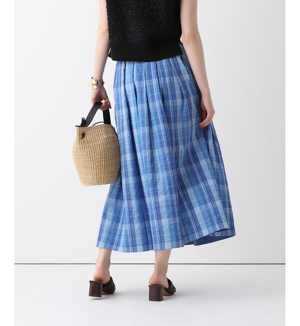 allureville「オンブレーチェックタックスカート」|スカート|