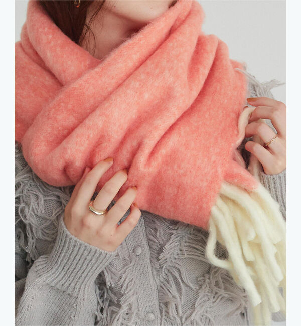 titivate「メランジボリュームマフラー」|ストール|