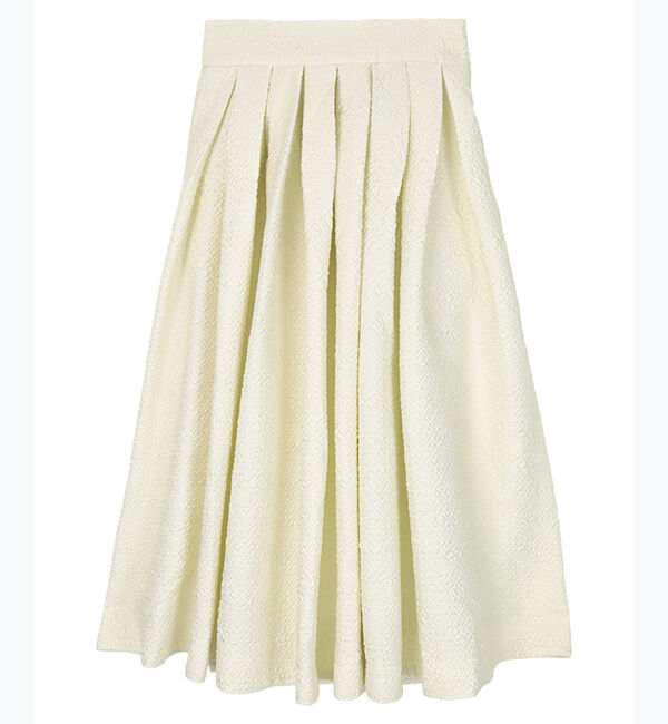 ur's「【yukiさんコラボアイテム】ふくれジャガードハイウエストタックフレアスカート」|スカート|