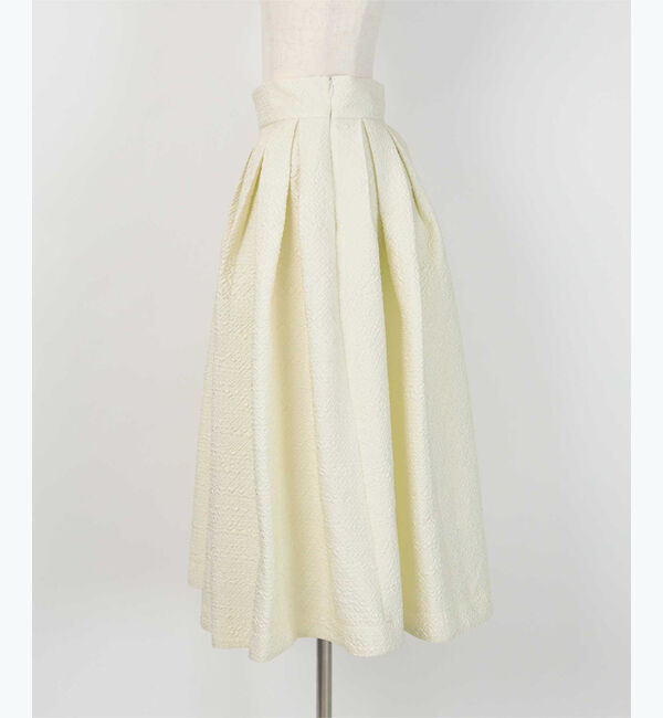 ur's「【yukiさんコラボアイテム】ふくれジャガードハイウエストタックフレアスカート」|スカート|