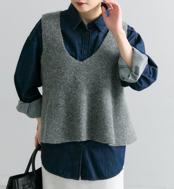  「片畦ニットビスチェ」|ニット・セーター|