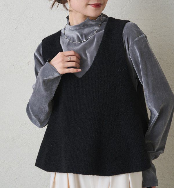  「片畦ニットビスチェ」|ニット・セーター|