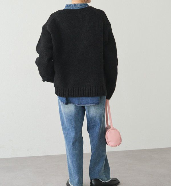  「アルパカ混深Vネックニットプルオーバー」|キャミソール|