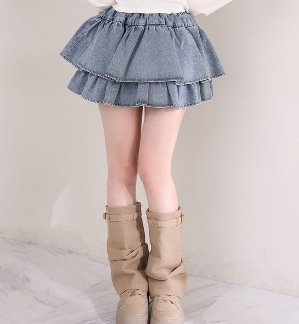  「【REVIVAL】WEB限定/セットアップ対応/ティアードミニスカート」|スカート|
