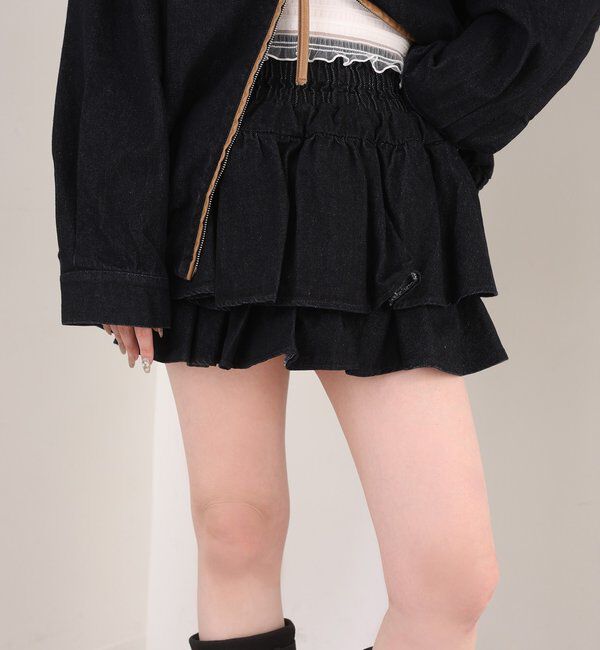  「【REVIVAL】WEB限定/セットアップ対応/ティアードミニスカート」|スカート|