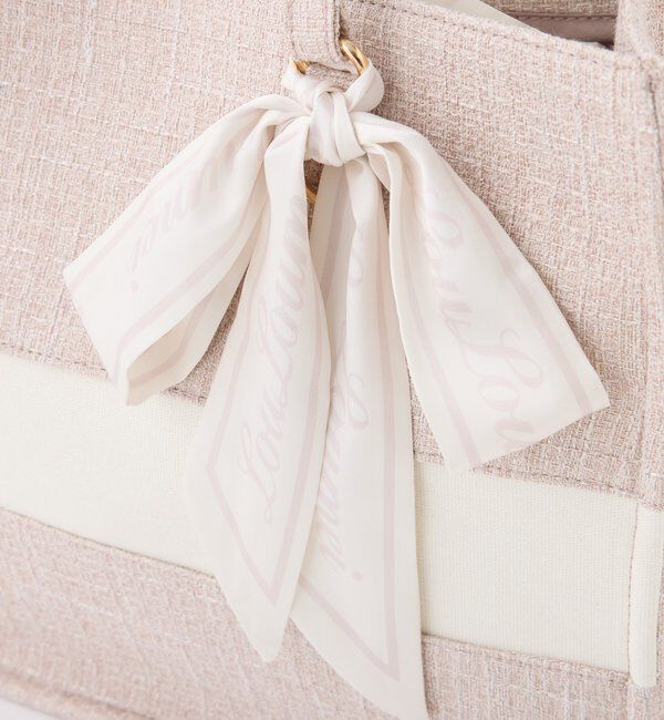  「【LouLoumei】スカーフ付ツイード横長キャリーオントート／自立可能／推し活」|ショルダー・メッセンジャー|