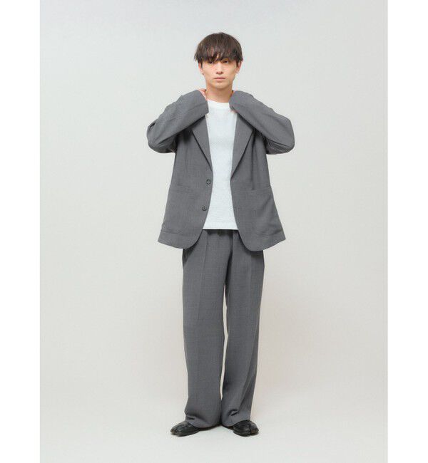 MIDIUMISOLID「MIDIUMISOLID Men&rsquo;s タックストレートスラックス」|スラックス|