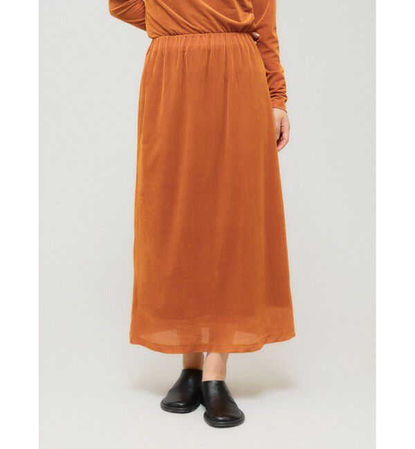 MIDIUMISOLID「MIDIUMISOLID for Ladies シアーベロアリブスカート」|スカート|