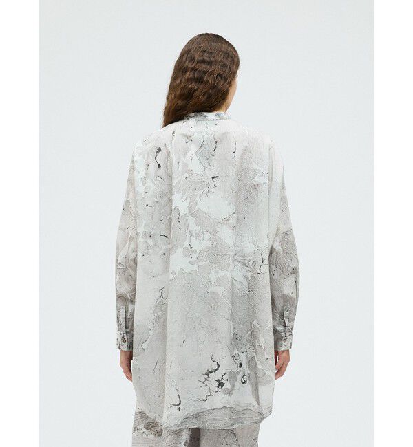 mizuiro ind「mizuiro ind マーブルプリントチュニックワンピース」|ワンピース|