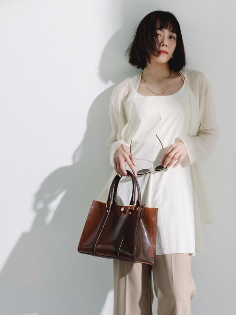 Te chichi「【松井愛莉着用】シアーノーカラーシャツ」|シャツ・ブラウス|オフホワイト