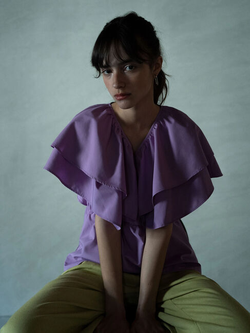 Te chichi「ラッフルフリルブラウス《2025summer catalog item》」|シャツ・ブラウス|パープル