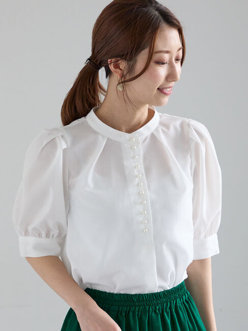 Te chichi「フロントメニーパールボタンブラウス」|シャツ・ブラウス|