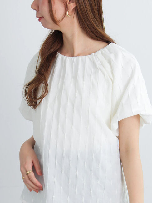 Te chichi「ジャガードバルーンスリーブブラウス」|シャツ・ブラウス|オフホワイト