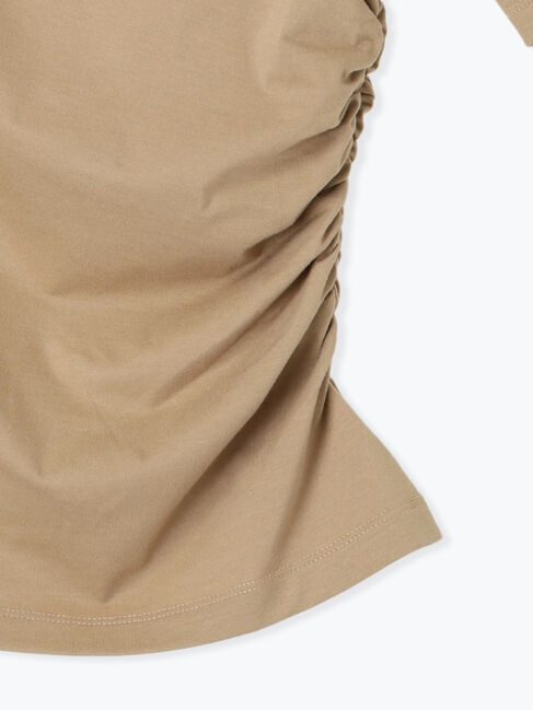 Te chichi「アシメネックハーフスリーブトップス」|Tシャツ・カットソー|