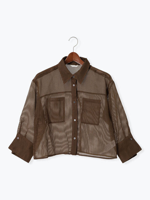 Te chichi「シアーコードストライプシャツジャケット」|その他|