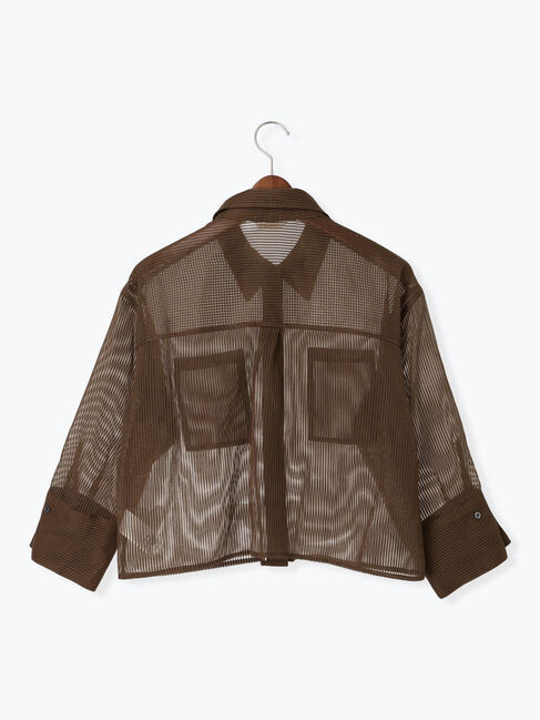 Te chichi「シアーコードストライプシャツジャケット」|その他|