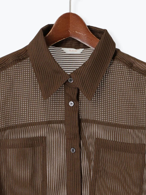 Te chichi「シアーコードストライプシャツジャケット」|その他|