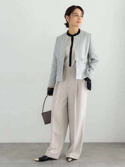 Te chichi「【セレモニーアイテム】ツイードノーカラージャケット」|その他|