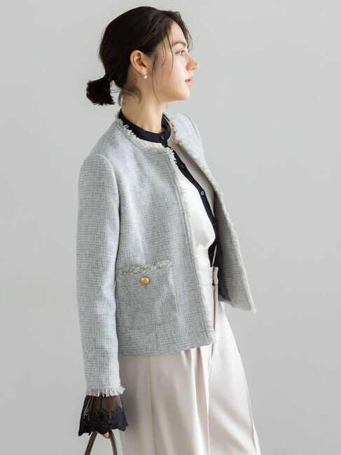 Te chichi「【セレモニーアイテム】ツイードノーカラージャケット」|その他|