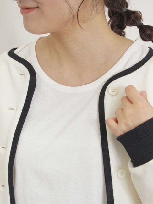 Samansa Mos2「ベーシックロングTシャツ」|Tシャツ・カットソー|オフホワイト