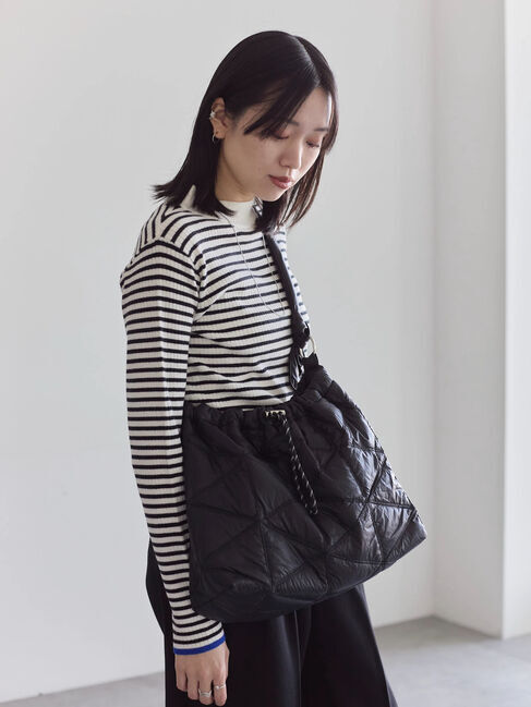 Samansa Mos2 blue「キルティングバッグ」|その他|