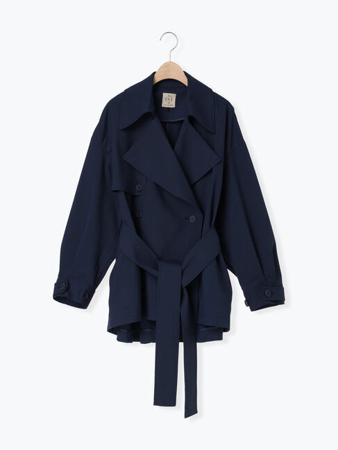 Samansa Mos2「フレアライントレンチコート」|その他|ネイビー