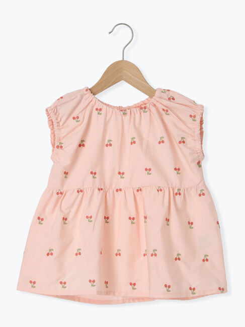 Samansa Mos2 Lagom「チェリー刺繍ノースリブラウス」|シャツ・ブラウス|