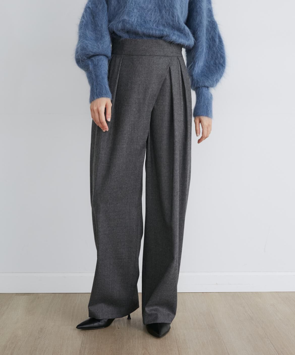 INED「ウールサキソニーラップパンツ《la veille by SUPERIOR CLOSET》」|スラックス|