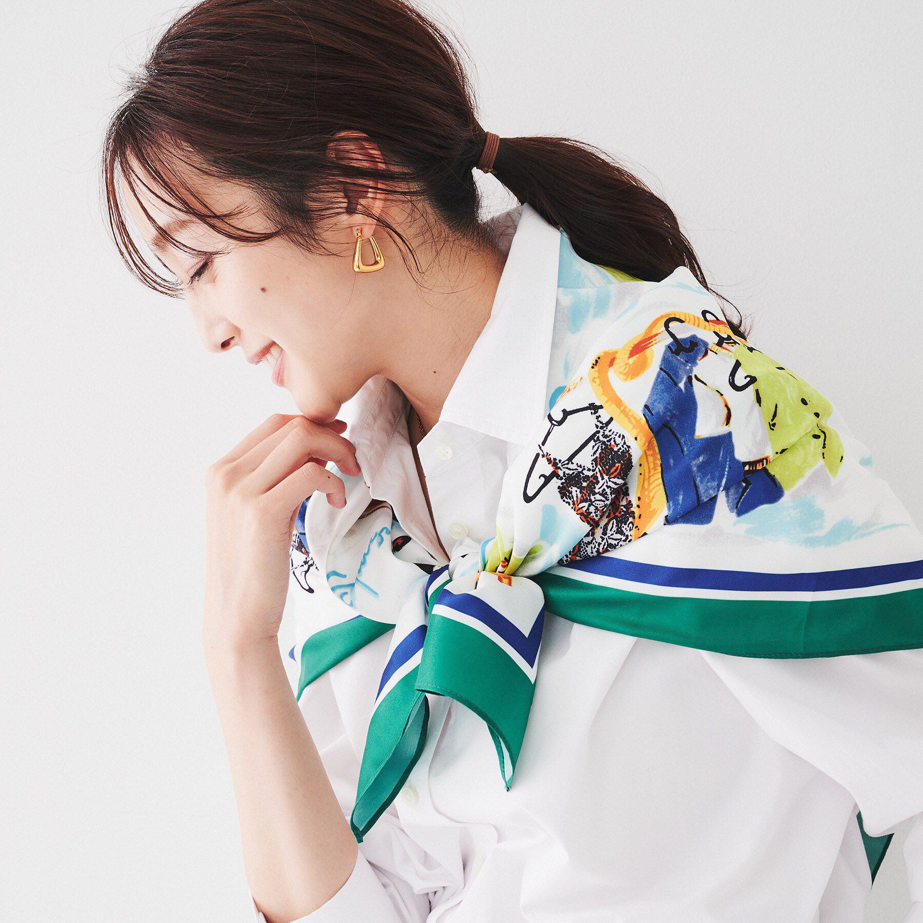 UNTITLED「トルソープリントスカーフ」|ストール|