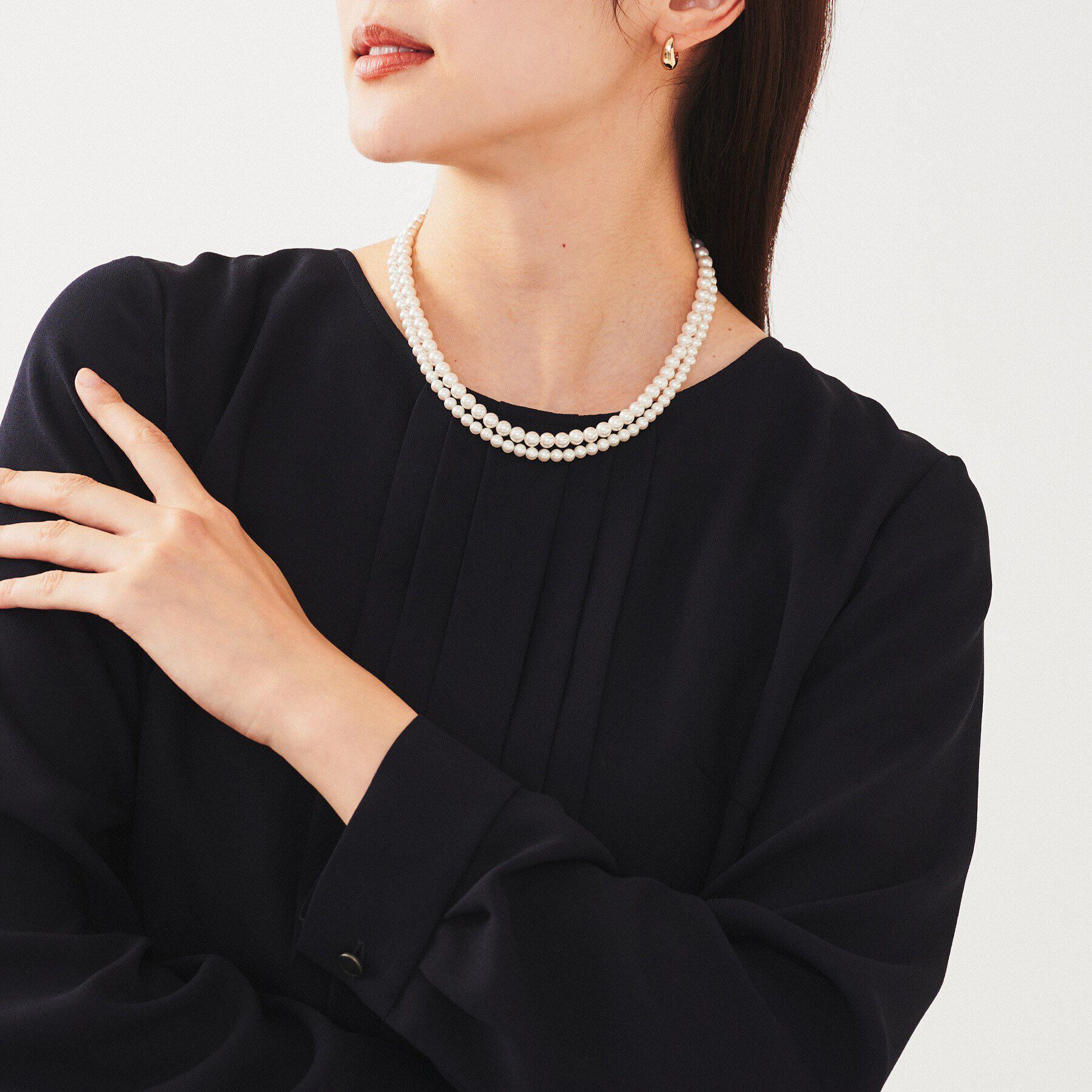 UNTITLED「【セレモニー対応】レイヤードフェイクパール」|ネックレス|