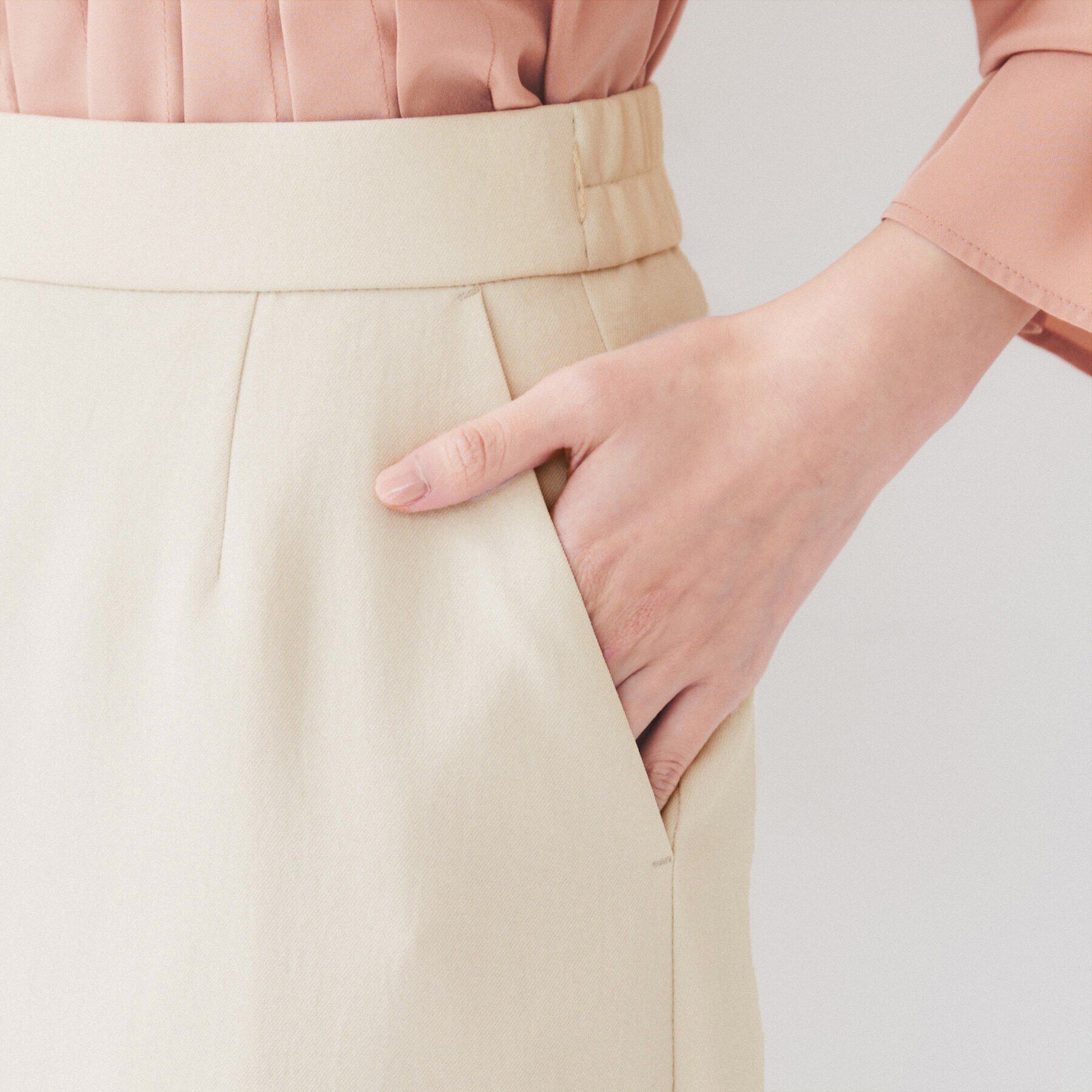 UNTITLED「【ミモレ丈/きれいめ】共ベルト付きマーメイドスカート」|スカート|