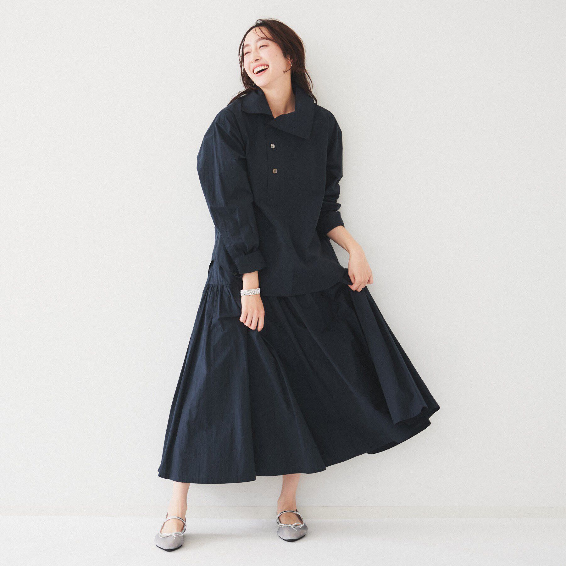 UNTITLED「【セットアップ可能/トレンド】ライトコットン プルオーバーシャツ」|シャツ・ブラウス|