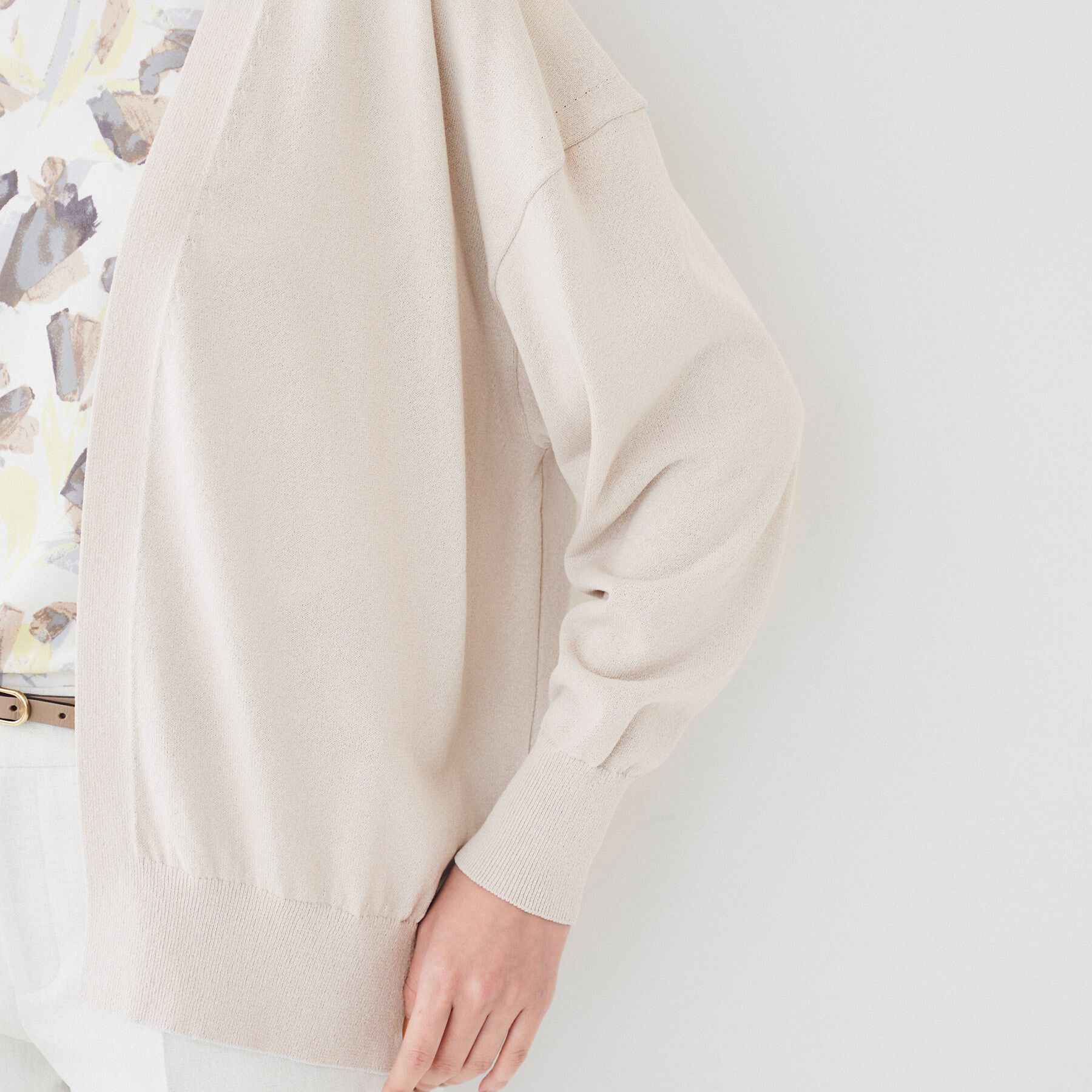 UNTITLED「【体型カバー/通勤/冷房対策】釦レスカーディガン」|カーディガン|