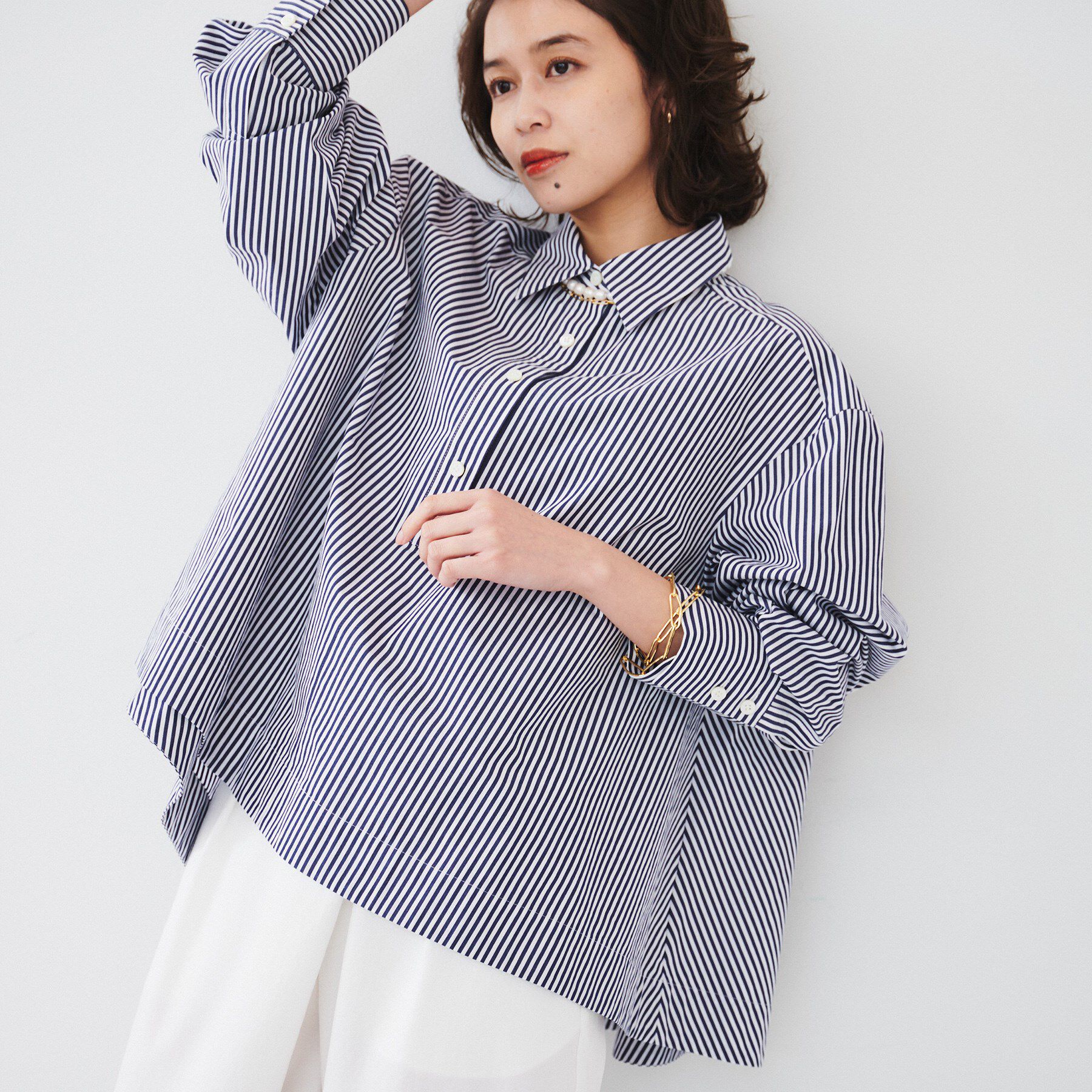 UNTITLED「【体型カバー】タイプライター テントシャツ」|シャツ・ブラウス|