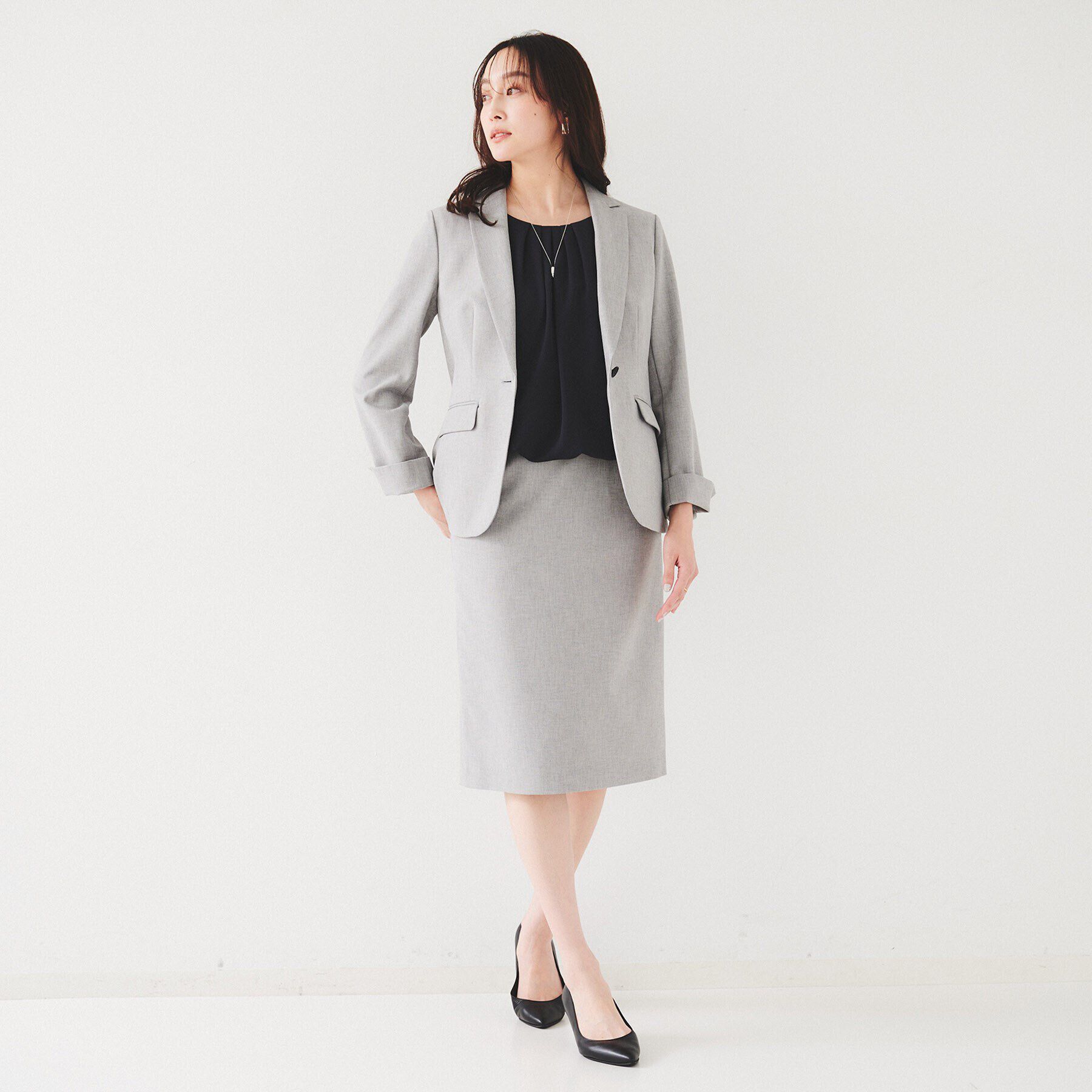 UNTITLED「【セットアップ可能】リネンライク タイトスカート」|スカート|