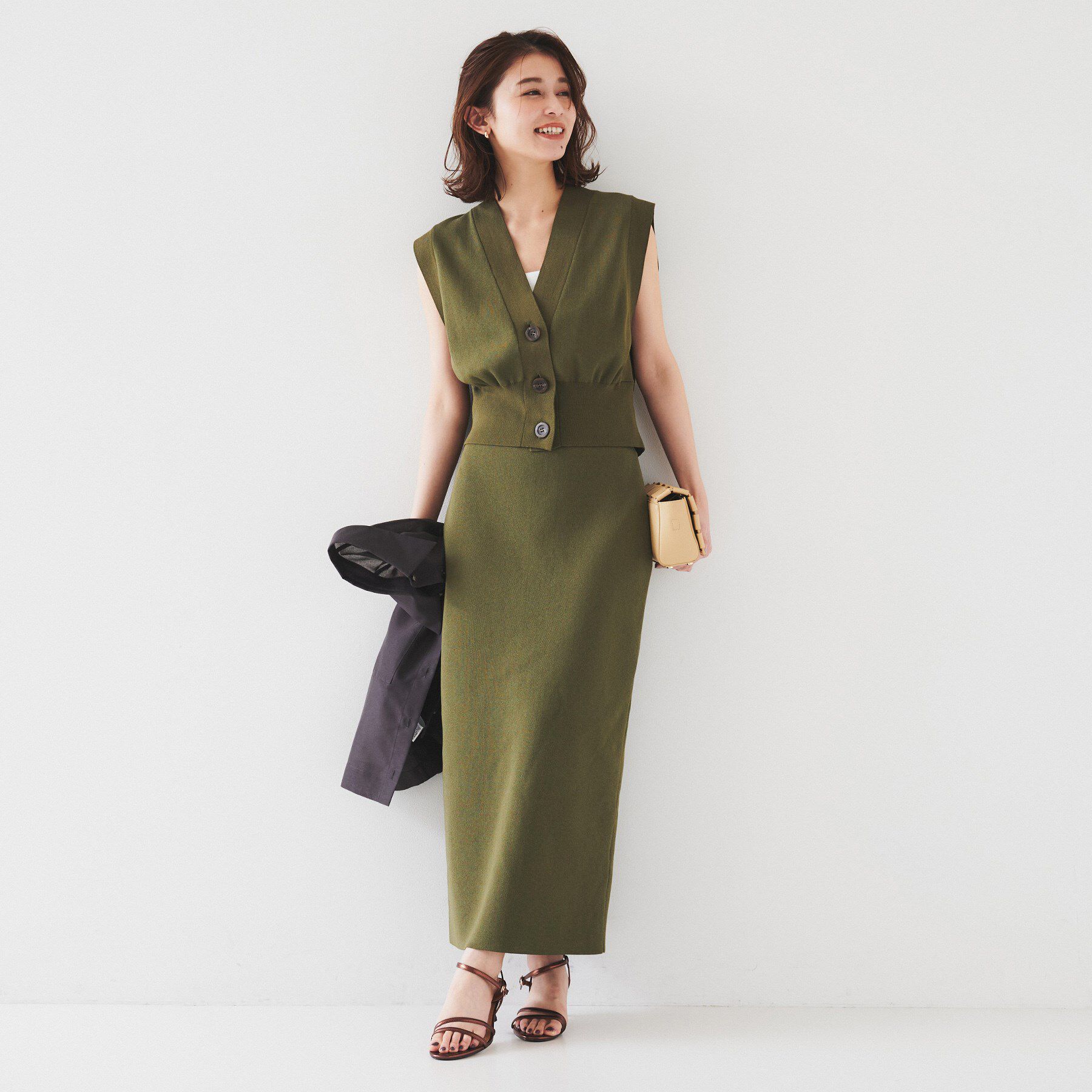 UNTITLED「【セットアップ可能】ペンシルニットスカート」|スカート|