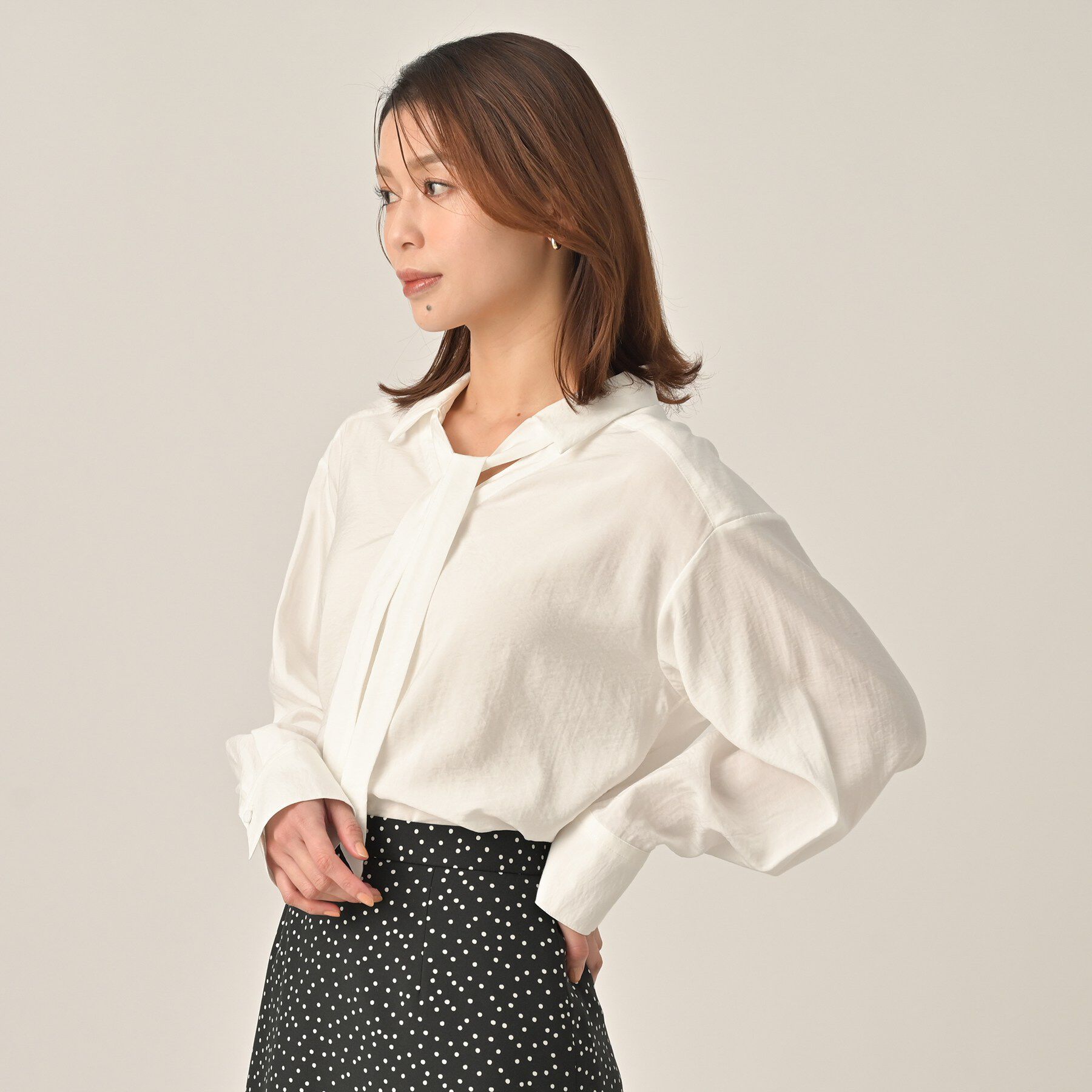 UNTITLED「リラックスボウタイブラウス」|シャツ・ブラウス|